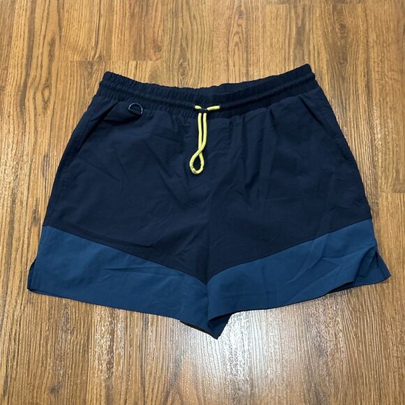 Te Verde Shorts Women's XL Ripstop Bungee Stretch Hiking Colorblock Pockets Blue - Picture 1 of 5